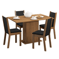 thumbnail image 1 of Juego de Comedor Madesa Talita con Mesa de Madera y 4 Sillas Marrón/Negro, 1 of 9