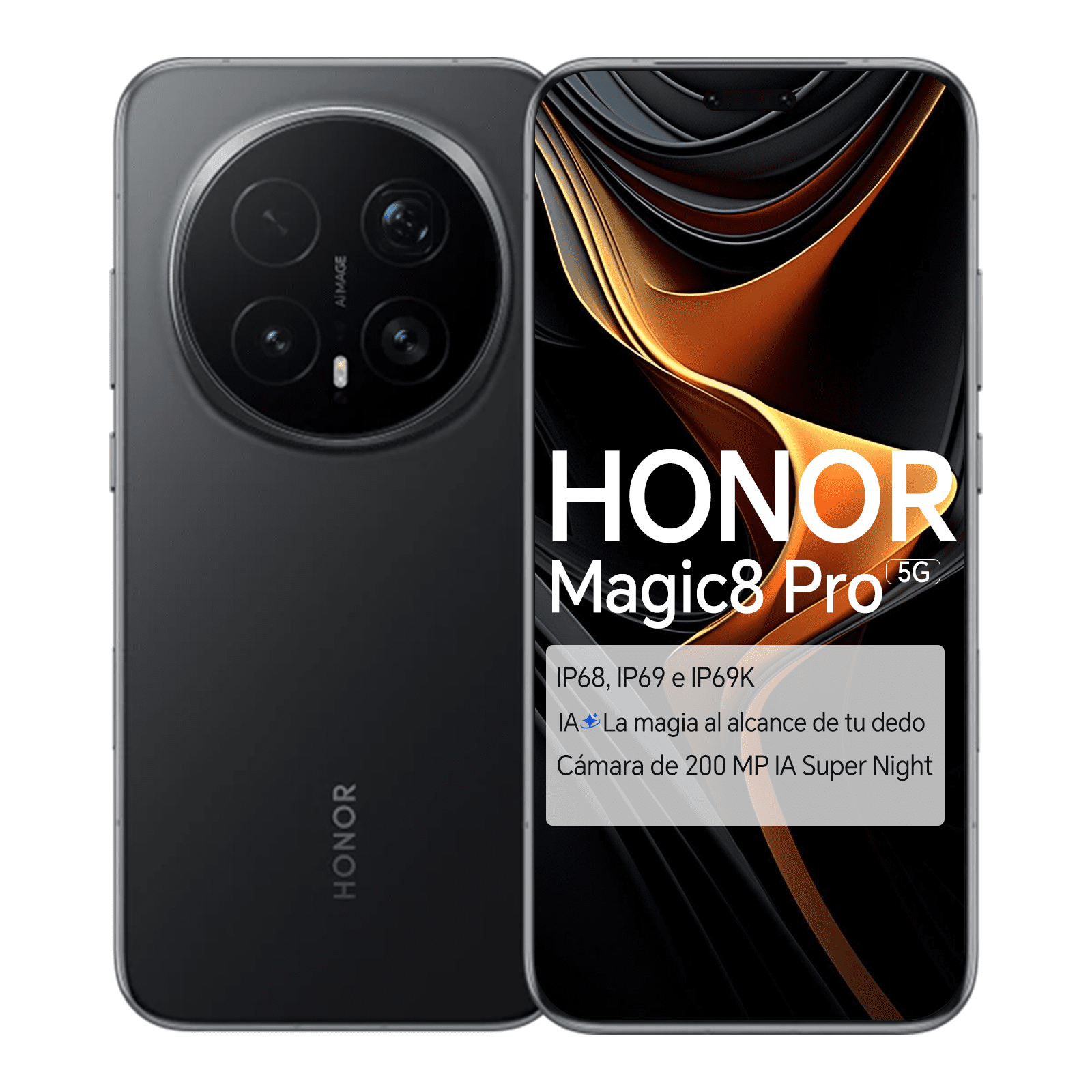 HONOR Magic 8 Pro 5G 1TB 16GB RAM Snapdragon 8 Elite Gen 5 120Hz 6,71" Ltpo Oled 200MP 7100mAh, Gen 5 120Hz 6,71" Ltpo Oled 200MP 7100mAh, Negro