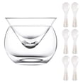thumbnail image 2 of Caviar Chiller Server Juego de Recipiente para Caviar Cuenco de Vidrio con Soporte para Hielo Plato Dividido para Servir Cucharas Incluidas Material de Vidrio Borosilicato Transparente Adecuado, 2 of 8