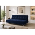 thumbnail image 1 of Sofa Cama Reclinable EL BAZAR STORE Vegas Lino Azul Marino Moderno Abotonado, 1 of 6