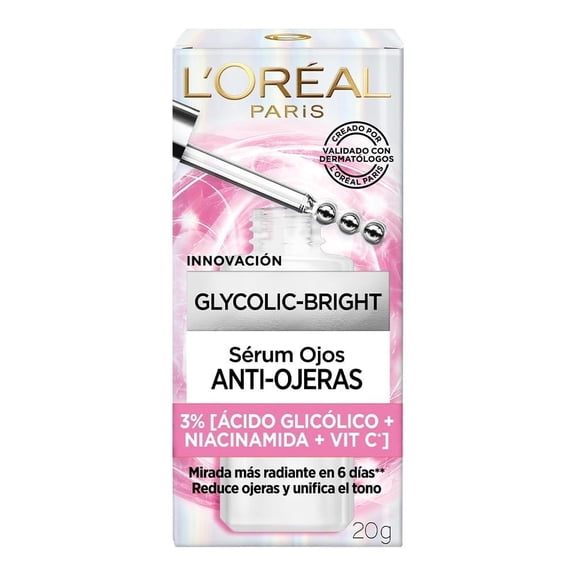 Serum para ojos Loreal Glycolic Bright 20ml