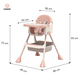 thumbnail image 5 of Komfort Silla Periquera Alta Para Bebé Con Charola Y Altura Ajustable Rosa, 5 of 5