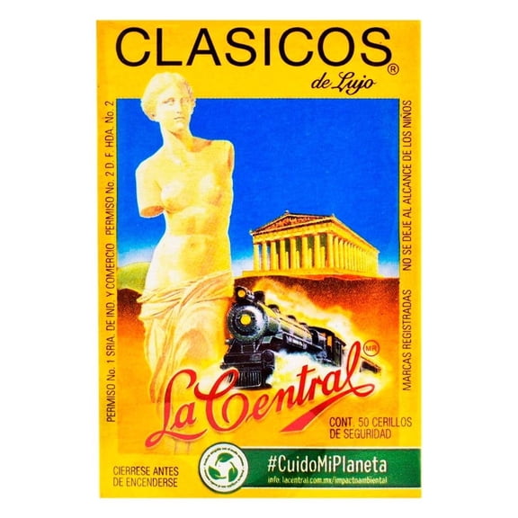 Cerillos Clásicos La Central 5 cajas con 50 pzas c/u
