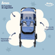 thumbnail image 5 of Carriola Para Bebé Reversible Plegable Tremiti Multiposiciones IBaby azul, 5 of 9