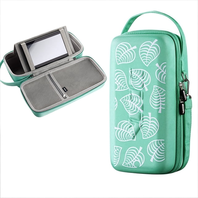 Estuche rígido protector y organizador compatible con Nintendo Switch OLED con sistema de almacenamiento 12 en 1, carcasa de EVA y tejido Oxford, diseño compacto