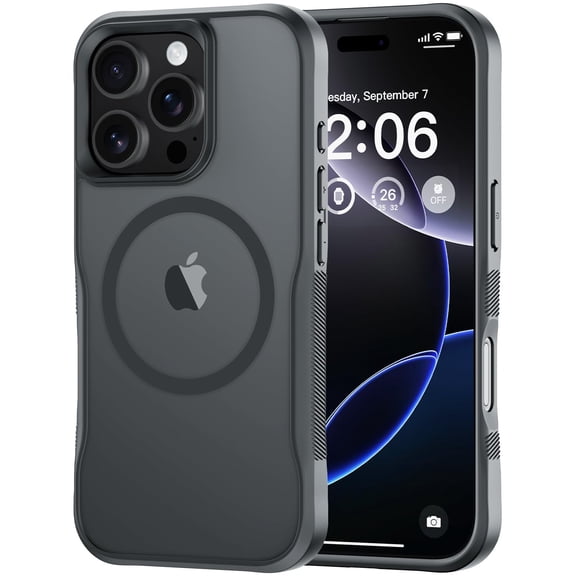 Funda de teléfono Diverbox para iPhone 16 Pro Max con MagSafe Gray