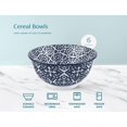thumbnail image 2 of Tazón KooK para Sopa, Cereal y Más, Cerámica, Apto para Microondas, Lavavajillas y Congelador, Vajilla de Porcelana para Sopa, Pasta, Ensalada, Avena, Interior Profundo (Blanco y Azul), 2 of 5