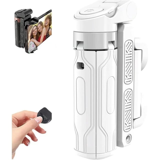 Pocketflex Mini Trípode y Selfie Stick - Pinza de móvil giratoria a 360°, mando a distancia Bluetooth de 10 m, soporte portátil de 4 patas para viajes y vlogs