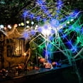 thumbnail image 4 of Xihbxyly Luces Led de Telaraña de Halloween, 8 Modos de Parpadeo, Control Remoto Incluido, Decoración Versátil para Patio, Jardín, Porche, Casas Embrujadas, Decoración de Fiestas y Festivales, Tamaño, 4 of 7