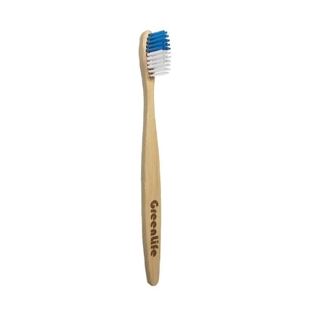 Cepillo de Dientes VentDepot Cepillo Dental Ecológico Mango de Bambú Doble Color