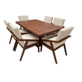 thumbnail image 3 of Set de Comedor SALVANTO Dallas 6 Sillas Chapa de Parota Color Tzalam 160x100 cm, 3 of 7