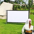 thumbnail image 1 of Pantalla proyector de 130 pulgadas Plegable 16:9 - Pantalla de cine interior exterior de poliéster blanco antiarrugas para cine en casa, fiesta u oficina, 1 of 9