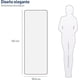 thumbnail image 5 of Espejo de Piso Bluelander Cuerpo Completo Soporte Marco de Aluminio Negro 160 x 50 cm, 5 of 5