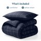 thumbnail image 5 of Juego de Edredón Alternativo de Plumón Bare Home 2 Piezas Tamaño Twin/Twin-XL Azul Oscuro Cuadros Modernos, 5 of 5