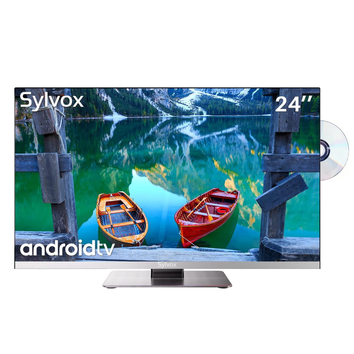 Televisor Inteligente SYLVOX de 24 Pulgadas FHD 1080P WiFi Integrado con Reproductor de Disco para C