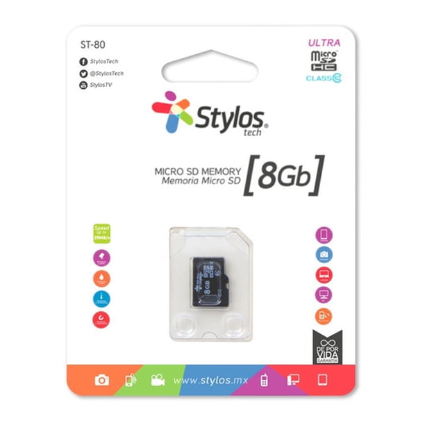 Stylos Memoria Micro Sd 8gb Mayoreo Original Celular Tablet Stylos memoria
