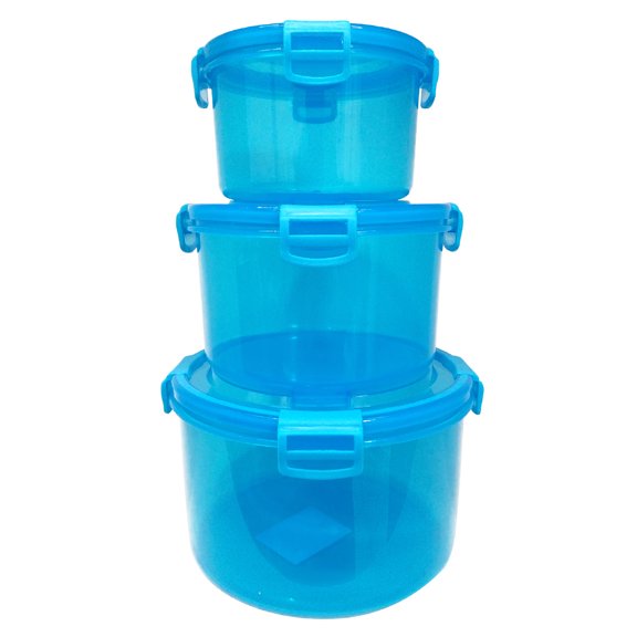 Contenedores Herméticos 3pz Azul Stay Elit 508-AZ