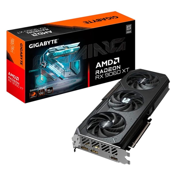 Tarjeta de Video GIGABYTE Radeon RX 9060 XT GAMING OC 16GB GDDR6 GV-R9060XTGAMING OC-16GD