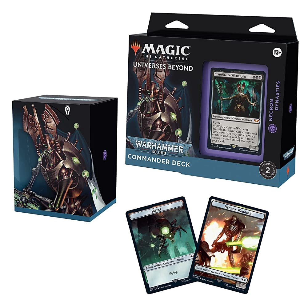 Magic The Gathering Más allá del Multiverso: Warhammer 40,000 Mazo de Commander, de Dinastías Necronas Inglés