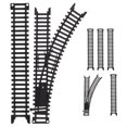 thumbnail image 1 of 1 juego de accesorios para vías de tren, vías de tren de plástico, modelo de juguete para construir vías de ferrocarril para árbol de Navidad, mesa de comedor., 1 of 7