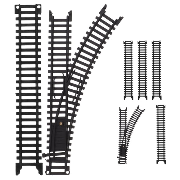 1 juego de accesorios para vías de tren, vías de tren de plástico, modelo de juguete para construir vías de ferrocarril para árbol de Navidad, mesa de comedor.