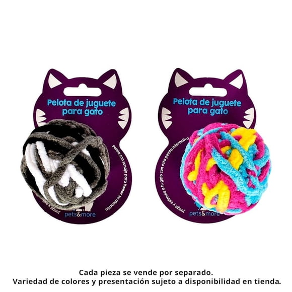 Pelota para Gato Pets & More Estambre Varios Colores 1 Pieza