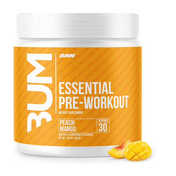 Pre entreno CBUM RAW 423gr Durazno Mango 30serv