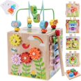 thumbnail image 1 of Juguete Montessori de madera Activity Cube KMTJT para más de 12 meses con juego, 1 of 7