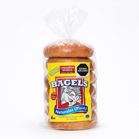 2 Pack Canadian Bagels Naturales 6pz 800gr