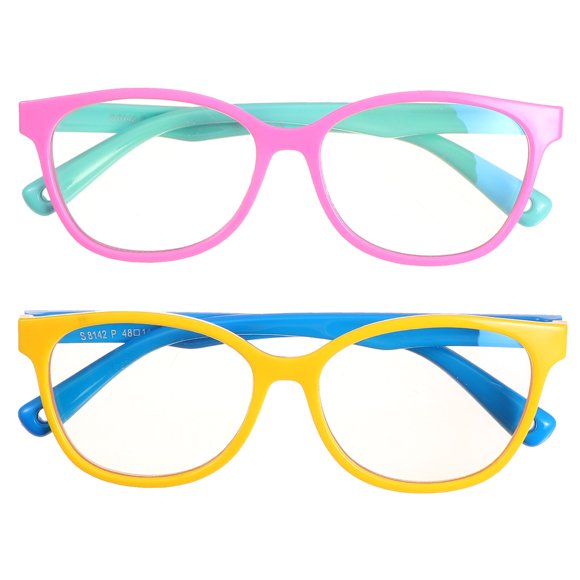 2 gafas de ordenador con bloqueo de luz azul para niños, gafas de lectura para videojuegos