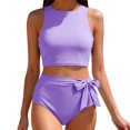 thumbnail image 2 of Trajes de baño para mujer, conjunto de bikini para mujer, trajes de baño sólidos de dos piezas, traje de baño, trajes de baño para mujer, trajes de baño para mujer, traje de baño para mujer, trajes de, 2 of 9