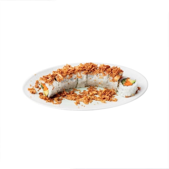Sushi Happy Tokyo Crunch Veggie Roll con Cebolla Frita y Mayo Spicy