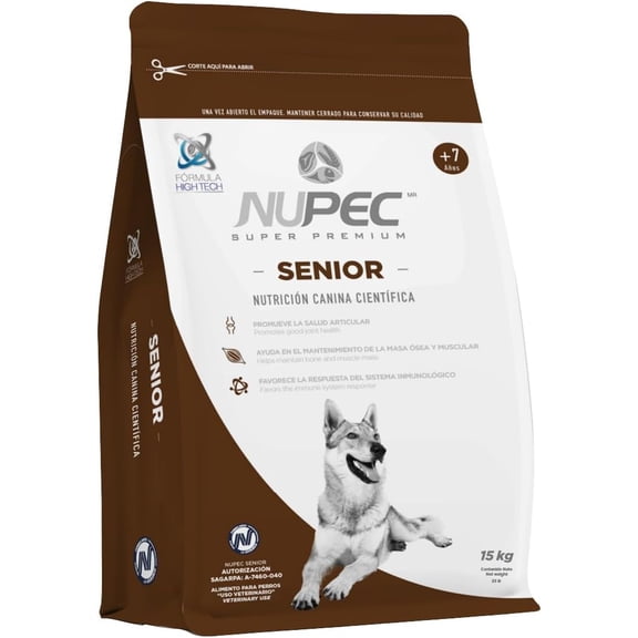 Croquetas para Perro Nupec Senior Razas Grandes 15 Kg
