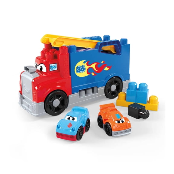 Juguete de Construcción Mattel Mega Bloks Grúa ¡Construye y Compite!