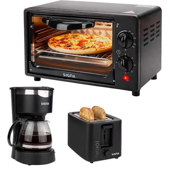 Horno Tostador 7L + Tostador de Pan + Cafetera 650ml