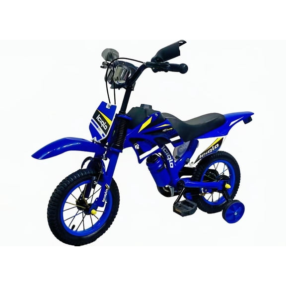 Bicicleta Infantil MotoCross Niño R-12 Ruedas Entrenamiento Azul