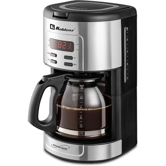 Cafetera programable Koblenz Deluxe CKM-215 IN 15 tazas acero inoxidable