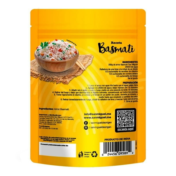 Imagen 2 de Arroz San Miguel basmati 500 g