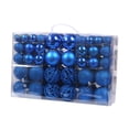 thumbnail image 2 of Juego de 100 adornos navideños de bolas de colores para decorar azul, 2 of 9