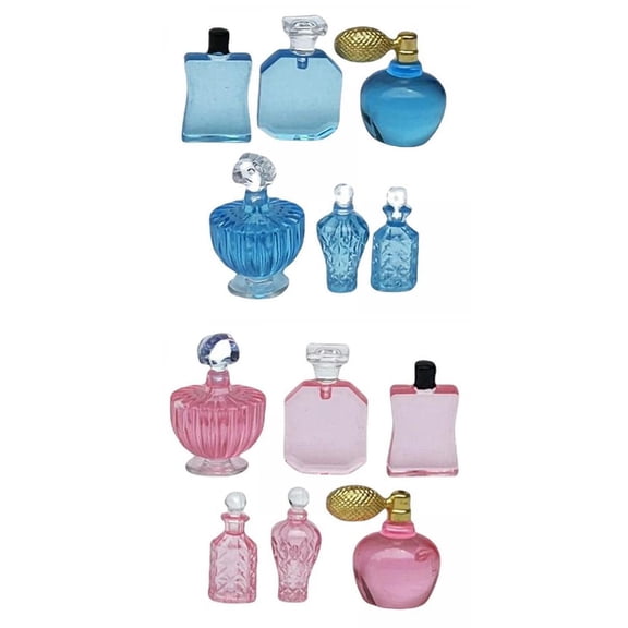 2 juegos de Miniaturas de perfume accesorios de muñecas 1/12 para juegos de niñas y CUTICAT Mini Fragancia
