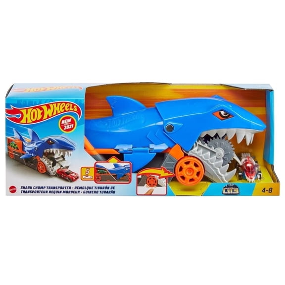 Set de Vehículos de Juguete Hot Wheels City Remolque Tiburón