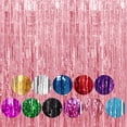 thumbnail image 1 of Billuyoard Cortina de oropel no tóxica e inodoro, telón de fondo personalizado para fiesta, decoraciones para fiesta de cumpleaños, cortina de Kits de decoración para fiestas Oro rosa 6.5 pies, 1 of 6