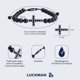 thumbnail image 4 of Pulsera Hombre de Cruz LUCKMAN, Jade Negro, Zirconias y Acero Inoxidable, Modelo Pier, 4 of 5