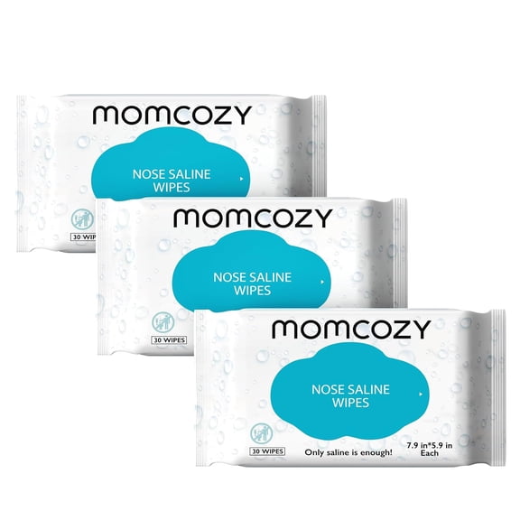 Momcozy Toallitas Húmedas para Bebés, Toallitas Salinas para La Nariz, 90 Unidades