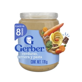 Papilla Gerber Comidita casera etapa 3 ternera verduras y pasta 170 g