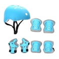 thumbnail image 1 of Casco de bicicleta para niños Juego de casco con rodilleras Guardias de muñequera de almohadillas, elegante engranaje de skateboard juego para Azul claro, 1 of 8