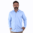 thumbnail image 1 of Camisa de Manga Larga Slim Fit Azul de Vestir Para Caballero, 1 of 4