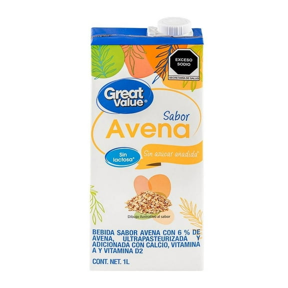 Bebida Great Value sabor avena 1 l