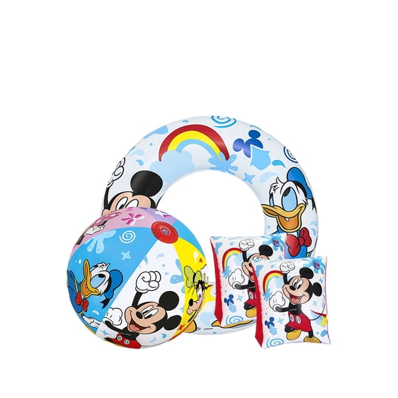 Paquete Salvavidas Kit Infantil Dona Flotis Pelota De Mickey Color Blanco