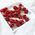 thumbnail image 3 of Xihbxyly Bolas de Navidad para Árbol, Adornos Colgantes Galvanizados, Bolas de Plástico con Purpurina, Juego de 24 Piezas, Diseño Irrompible, Decoración Navideña Multiusos, Hogar, Fiesta, Boda, 3 Cm, 3 of 4